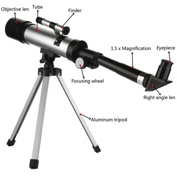 Teleskopas Monokuliariniai 150X Astronominis Teleskopas Kelionės Spotting scope su Nešiojamų Trikojo Aukščio Svirtis Žiūrėti