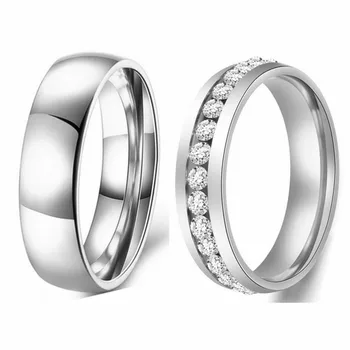 Titano plieno, matinė rožinė aukso, sidabro spalva, pora žiedas vyrams ir moterims, sidabro papuošalai, sužadėtuvių, vestuvių nustatyti juvelyrikos dizaino R4872