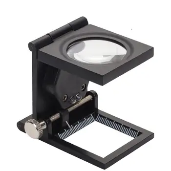 TKDMR10X dviguba LED lempa didinamojo stiklo cinko lydinys optinis stiklas juodos spalvos dažais didinamuoju stiklu