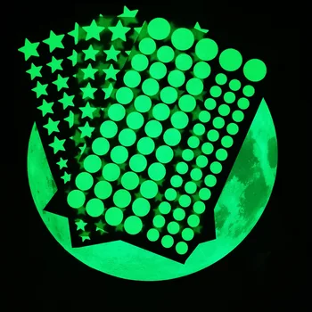 Tofok Šviesos 239pcs Žvaigždžių Taškų Siena Lipdukas Spindinčią Naktį Kambarį Fone Dekoras Miegamasis lipnios Freskos Decal