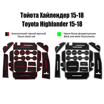 Toyota Highlander XU50 50 2016 2017 2018 Automobilių Groove Vartų Angą Guma Non-slip Mat Vidinės Durys Taurės Trinkelėmis Priedai