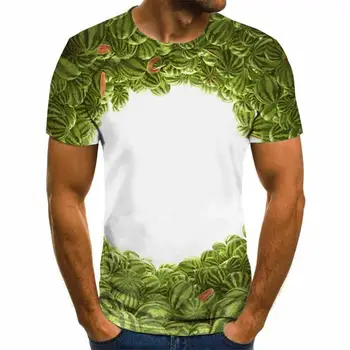 Tunelio spausdinti trumpas rankovės vyrų vasaros mados Europos ir Amerikos stiliaus 3DT marškinėliai kvėpuojantis viršų