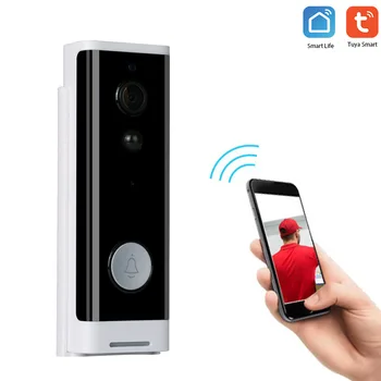 Tuya WIFI Smart Video Doorbell Namų Monitor1080P Dviejų krypčių AudioIR Signalizacijos Belaidžio Saugumo kamerų Smart Home