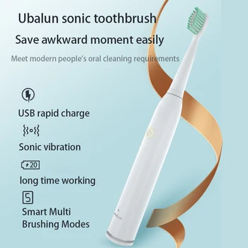 UBALUN Elektros dantų šepetėlį 5 Rūšių Dantų Šepetėliu Elektros Įkrauti Elektriniai Dantų Šepetėliu 8 Pakeitimas purškimo Antgalis Sonic dantų šepetėlį