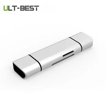 ULT-Geriausias SD Kortelių Skaitytuvas USB C Tipo OTG USB 3.0 Atminties Kortelės Adapteris, 2 Slots TF, SD, Micro SD, SDXC, SDHC, MMC, RS-MMC