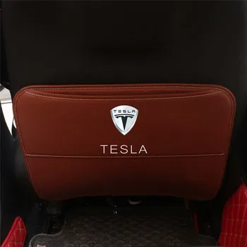 Universalus Kicking Padas Tesla Modelis 3 Modelis Y Modelis X Modelis S Veiklos Sėdynės atlošo Saugojimo Krepšiai Raštas Anti-kicking Kilimėlis
