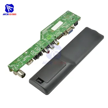 Universalus LCD Valdiklis Valdybos Sprendimo TV Plokštė VGA, HDMI, AV-TV USB HDMI Sąsaja Vairuotojo Lenta Ratai Valdymo Modulis