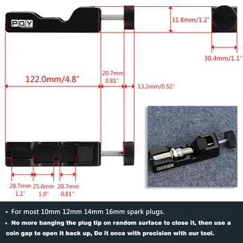 Universalus Uždegimo žvakės Tarpelis Įrankis Elektrodas Kompresai 10mm 12mm kaip 14mm 16mm Aukštos Turbo Power Kit PQY-SLV01