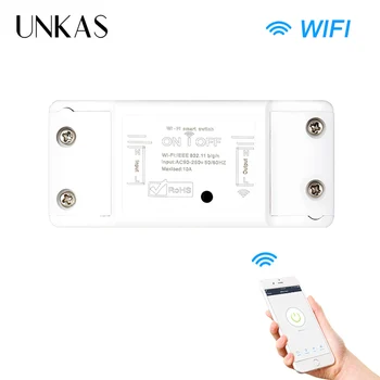 UNKAS Tuya WiFi Smart Šviesos Jungiklis Universalus išjungiklių Laikmatis Smart Gyvenimo APP Wireless Valdymo pultas su Alexa 