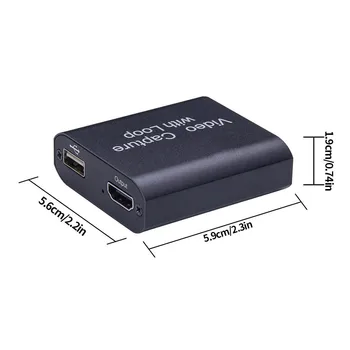 USB 3.0 4K Grafika HDMI suderinamus Užfiksuoti Kortelės placa video Recorder Box Live Transliacijos Vaizdo Įrašymas skaitmeninis keitiklis