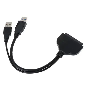 USB 3.0 SATA3 22Pin Duomenų Maitinimo Laido Adapteris Keitiklis skirtas HDD 2,5 Colio Kietąjį Diską Diskų Tvarkyklės