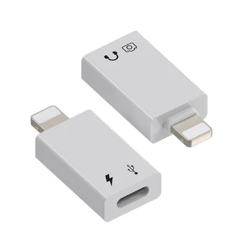 USB C Tipo Moterų Žaibo Vyrų OTG Adapteris, iPhone, iPad, Naudojant C Tipo DAC ir Skaitmeninės Ausines