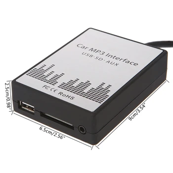 USB SD AUX Automobilinį MP3 Muzikos Radijo Skaitmeninis CD Keitiklis Adapte Už Renault 8pin Clio Avantime Meistras Modus Dayton Sąsaja