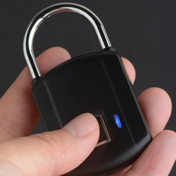 USB Įkrovimo Smart Keyless Elektroninį pirštų Atspaudų Užrakinti Namų Anti-theft Saugos Saugumo Spynos, Durų Bagažo Atveju Užraktas