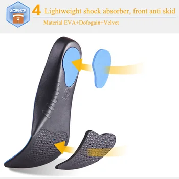 USHINE Vienodo kojų įtvarai remti ortopedijos arch aukštos kokybės 3D Premium patogiai, pliušinis audinys vidpadžiai ortopedijos kojoms