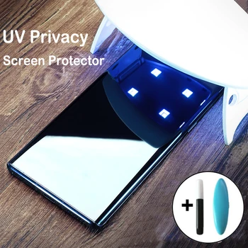 UV skystą Klijai Padengti Privatumo Grūdintas Stiklas Samsung Note 20 Ultra UV Screen Protector for Samsung Galaxy Note 20 Ultra