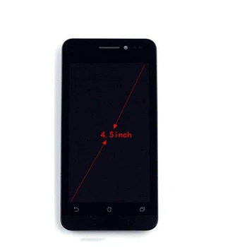 Už Asus Zenfone 4 A450CG T00Q LCD Ekranas Jutiklinis Ekranas skaitmeninis keitiklis Asamblėjos Rėmo Juoda Pakeitimo