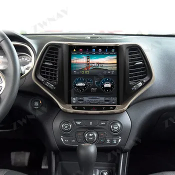 Už Jeep Cherokee 5 KL Tesla stiliaus Tesla ekrano 2013 - 2018 Automobilio Radijo Multimedia Vaizdo Grotuvas, Navigacija, GPS Android 9.0 PX6