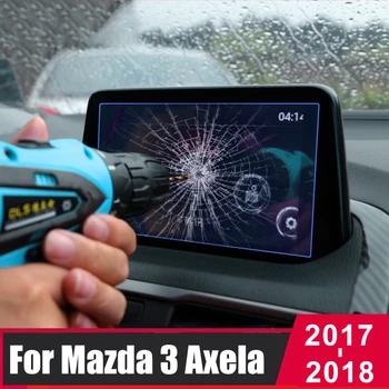 Už Mazda 3 Axela 2017 2018 Grūdintas Stiklas, Automobilių Navigacija, Touch Screen Protector Ekrano plėvelė Anti Nulio