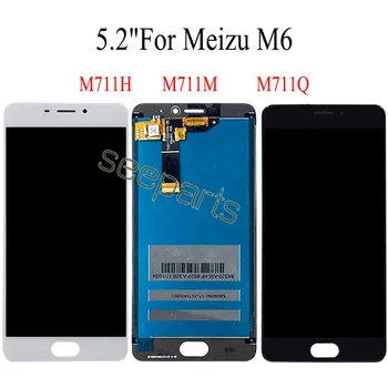 Už Meizu M6 LCD Ekranas Jutiklinis Ekranas M711H M711M M711Q M6S LCD M712H M712Q Už MEIZU M6T LCD M811Q Ekrano Pakeitimas