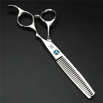 Už prieinamą kainą, plaukų kirpimo Žirklės 6 Colių Sidabro Plaukų Žirklės Blue Diamond Varžtai retinimo kirpykla žirklės