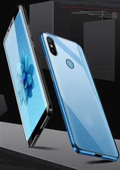 Už Realme X2 X2 pro Magnetic telefono dėklas Grūdintas Stiklas Adsorbcijos Metalo Atveju Realme XT C15 Priekinio ir Galinio Stiklo danga