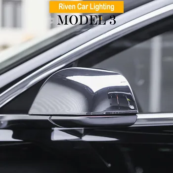 Už Tesla Model 3 galinio vaizdo Veidrodis Padengti Kepurės Automobilių Šildymo Veidrodis Apsaugos Lipdukai, Automobilių Prekės, Apdailos Reikmenys