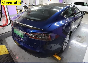 Už Tesla Model S-2017 Galinio Sparno Spoileris, Kamieno Įkrovos Sparnus Spoileriai anglies pluošto 3M Pasta