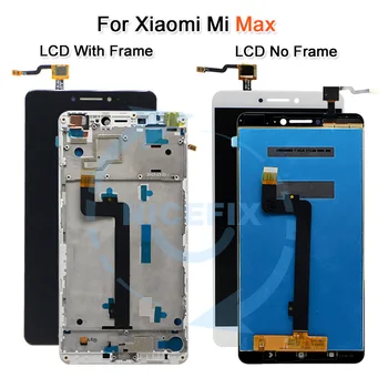 Už Xiaomi Mi Max LCD Ekranas Jutiklinis Ekranas skaitmeninis keitiklis Asamblėjos Xiaomi Mi Max 2 LCD Max2 Max 3 Ekrano Pakeitimas Juoda Balta