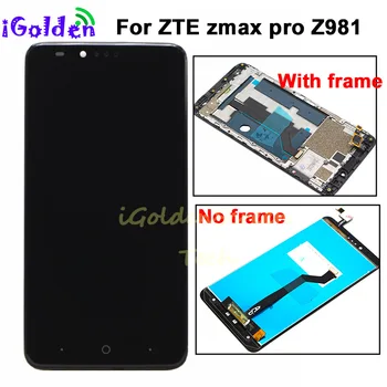 Už ZTE Z981 LCD Ekranas su Jutikliniu Ekranu, skaitmeninis keitiklis asamblėjos Pakeisti ZTE ZMAX PRO Z981 LCD+įrankiai Nemokamas Pristatymas