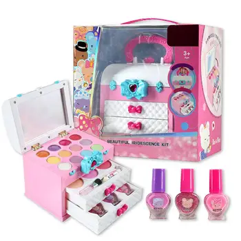 Vaikai sudaro Žaislų Rinkinys Apsimesti Žaisti Princesė Pink Makiažas Grožio Saugos netoksiškas Rinkinys Žaislai Mergaitėms Padažu Kosmetikos Mergina Dovanos