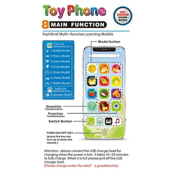 Vaikai Žaislų Mobilųjį Telefoną Vaiko Mokymosi Mokymosi Įspūdį Žaislo Amžius 3+