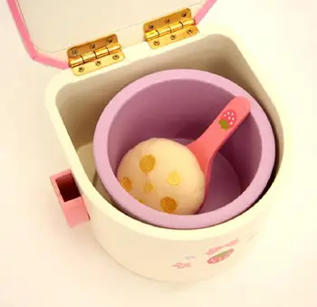 Vaikiški mediniai žaidimų namelį mergina virimo žaislai ryžių viryklė modeliavimas smulkūs prietaisai virtuvės ryžių viryklė dovana