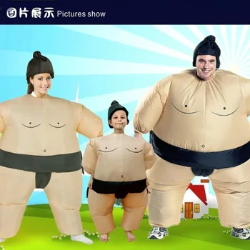 Vaikų auklėjimas Japonijos sumo pripučiamas kostiumas vaidmenų juokingas animacinių filmų riebalų rekvizitai užgavėnės baisu Vestuves