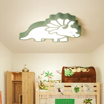 Vaikų kambarys Modernios led Šviestuvo miegamojo lempa paprasta šiuolaikinės berniukas mergaitė animacinių filmų kūrybos kambario dinozaurų led lubų liustra