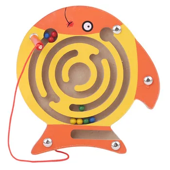 Vaikų magnetinio labirintas žaislas vaikų medinė dėlionė žaislai, vaikų ankstyvojo ugdymo smegenų erzinti mediniai žaislai, dėlionės, board