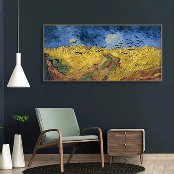 Van Gogh Kviečių Laukas Varna Naftos Paveikslai Abstraktaus Meno Paveikslai Tapyba Sienos Nuotraukas Kambarį Apdaila Plakatai ir Spausdina