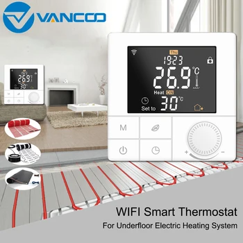 Vancoo WiFi Termostatas 220V Temperatūros Reguliatorius Skaitmeninis Elektrinis Grindų Šildymas Smart Termostatas Protingo Namo 