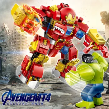 Vengers 4 Endšpilis Avengerss Ultimate Mašina Buster Thanos Hulk Nustatytus Suderinama Statybiniai Blokai, Plytos Berniukas Žaislai WJ111