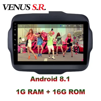VenusSR Android 8.1 2.5 D automobiliui, dvd JEEP Renegade Radijo 2016-2020 multimedia, GPS Radijas stereo gps navigacijos