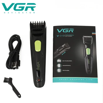 VGR V-019 plaukų clipper usb įkraunama plaukų žoliapjovės vandeniui plaukų pjovimo mašina, namų apyvokos žoliapjovės plieno ašmenys tonseuse