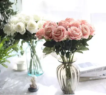 Vienas Kamieninių Gėlių Nekilnojamojo Liesti Medžiaga Dirbtinės Gėlės, Rožių Puokštė Vestuvių Namų Šaliai Dekoro