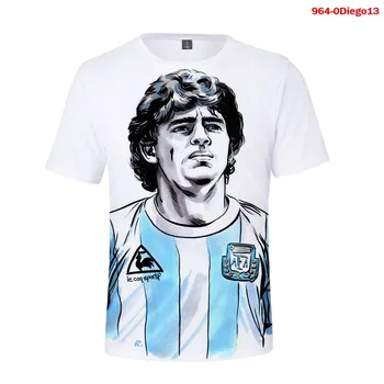 Viršūnės Tee Grafinis T Marškinėliai Juokinga Diego Spausdinti Marškinėliai Atsitiktinis Medvilnės Trumpas Rankovėmis 3D Drabužių Diego Armando Maradona Mados Prekės ženklo prekių