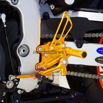 Visą CNC Aliuminio Motociklo Reguliuojamas Rearsets Galiniai Rinkiniai Koja Vinys Už SUZUKI GSXR1300 HAYABUSA 1999-2013