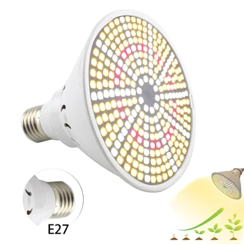 Visą Spektrą 290 LED Augalų Auga Lemputes E27 Lempa, Hidroenergijos, Saulės Fito Lempos Gėlė Auga Palapinė Daržovių Cultivo Šiltnamio efektą sukeliančių Patalpų