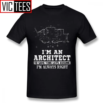 Vyrai Architektas T Shirts Architekto I M Architektas, Siekiant Sutaupyti Laiko, T-Shirt Nuostabus Atspausdinta Tee Marškinėliai Medvilnė, Vyras Marškinėlius