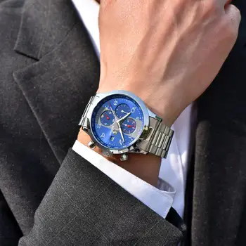 Vyrai Laikrodžiai Benyar 2019 Naujas Top Brand Prabanga Sporto Mėlyna Mens Laikrodžius Plieno, Atsparus Vandeniui Laikrodis Žiūrėti Vyrų Relogio Masculino