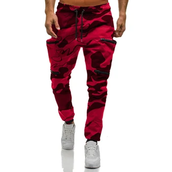 Vyrai Poilsiu 2020 Nauja Raudona Kamufliažas Multi-Kišenės, Krovinių Kelnės Vyrų Haremas Kelnės Hip-Hop Kelnės Streetwear Vyrų Mados Sweatpant