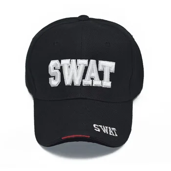 Vyriški SWAT Laišką, Siuvinėta Medvilnė Beisbolo kepuraitę, Atsitiktinis Tėtis Skrybėlę, Skully Bžūp