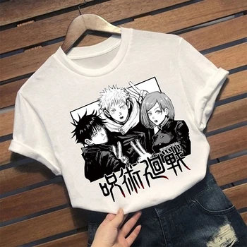 Vyrų marškinėliai Džiudžiutsu Kaisen Anime Yuji Itadori Megumi Nobara Kugisaki Grafinis Spausdinti Tshirts Streetwear Harajuku T-Shirt